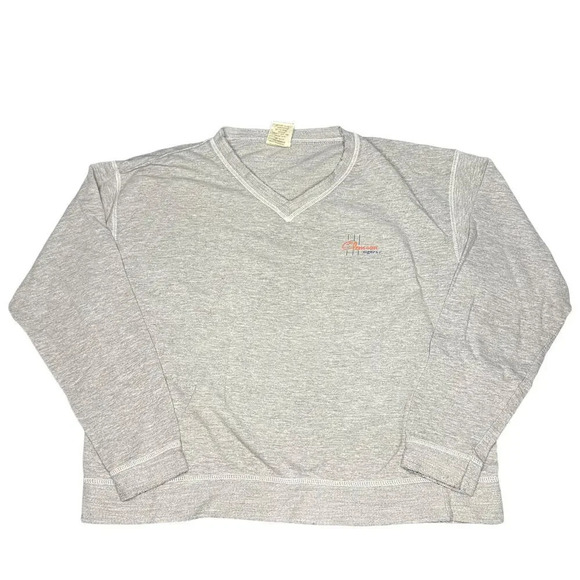 CDX Vintage Clemson Tigers Womens XL V-Neck Pullover Long Sleeve Gray Sweatshirt - Picture 1 of 4